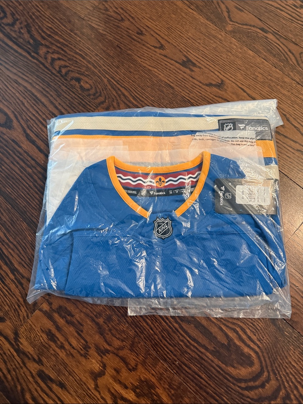 Fanatics Kids Blue Jersey-Style Top with Yellow Trim